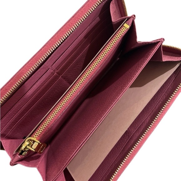 Miu Miu Red Leather Zip Wallet - Picture 6 of 6